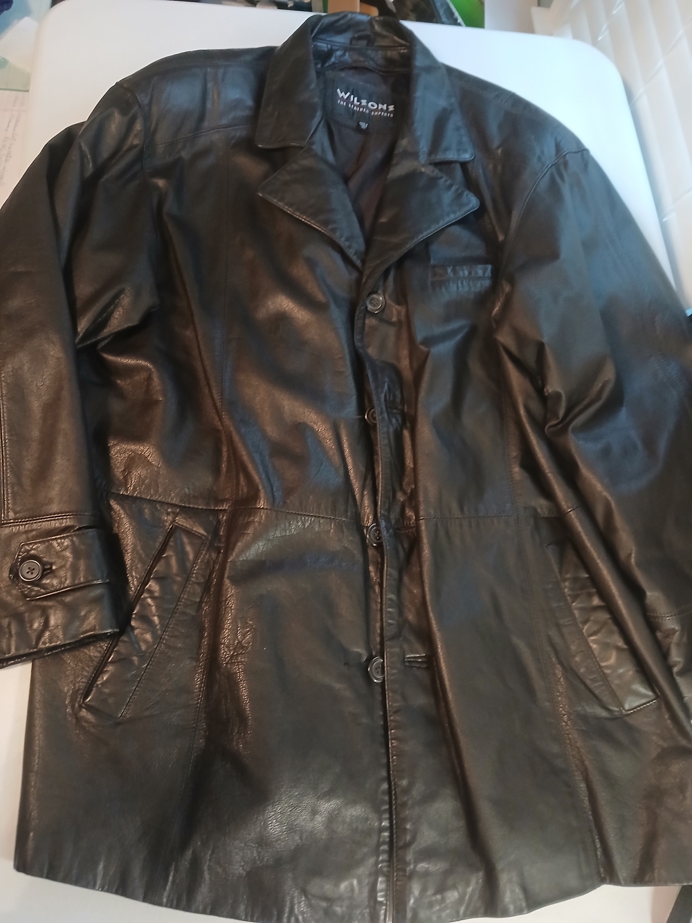 Wilson Leather Men’s Black Leather Coat Size XL